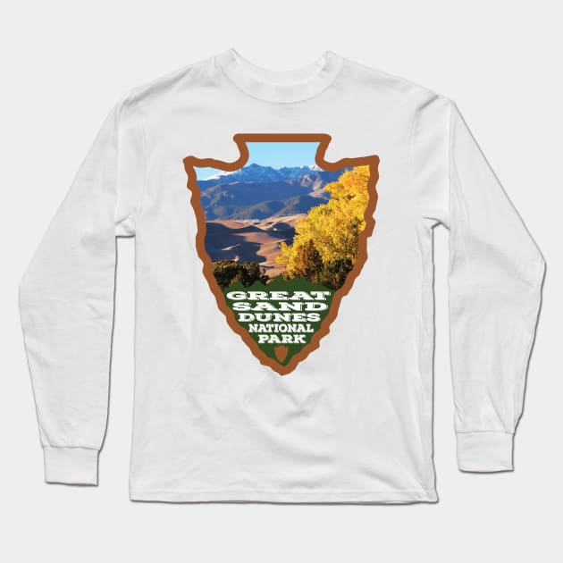 Great Sand Dunes National Park & Preserve arrowhead Long Sleeve T-Shirt by nylebuss